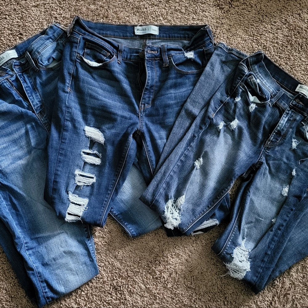 3 pairs of Mudd Jeans